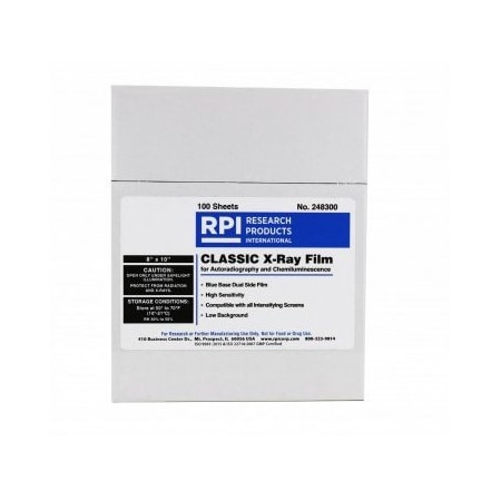 Rpi X-Ray Film, 8x10, 100/pk, 100PK 248300